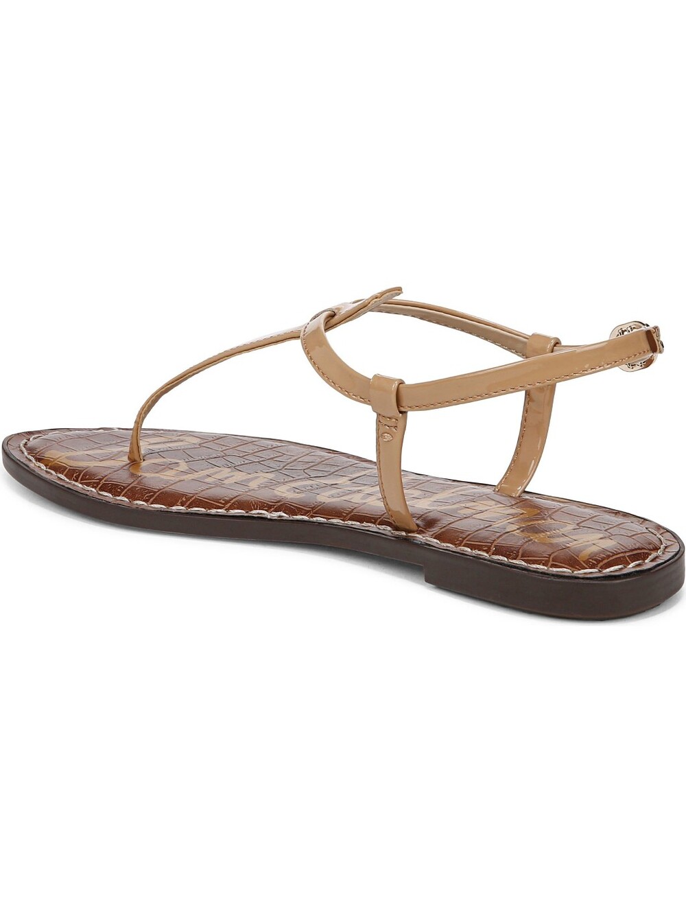 Sam Edelman Gigi Patent Leather T-Strap Sandals Tan Size 6 - Picture 11 of 16